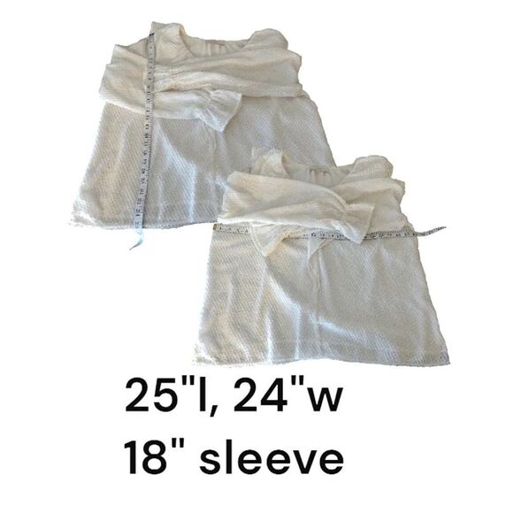 LOFT Ivory Gold Long Sleeve Metallic Swiss Dot Juliet Blouse Size XL - Picture 16 of 16